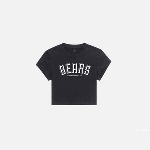 BEARS 3DBLOCK CROPPED T-SHIRT (NERO)