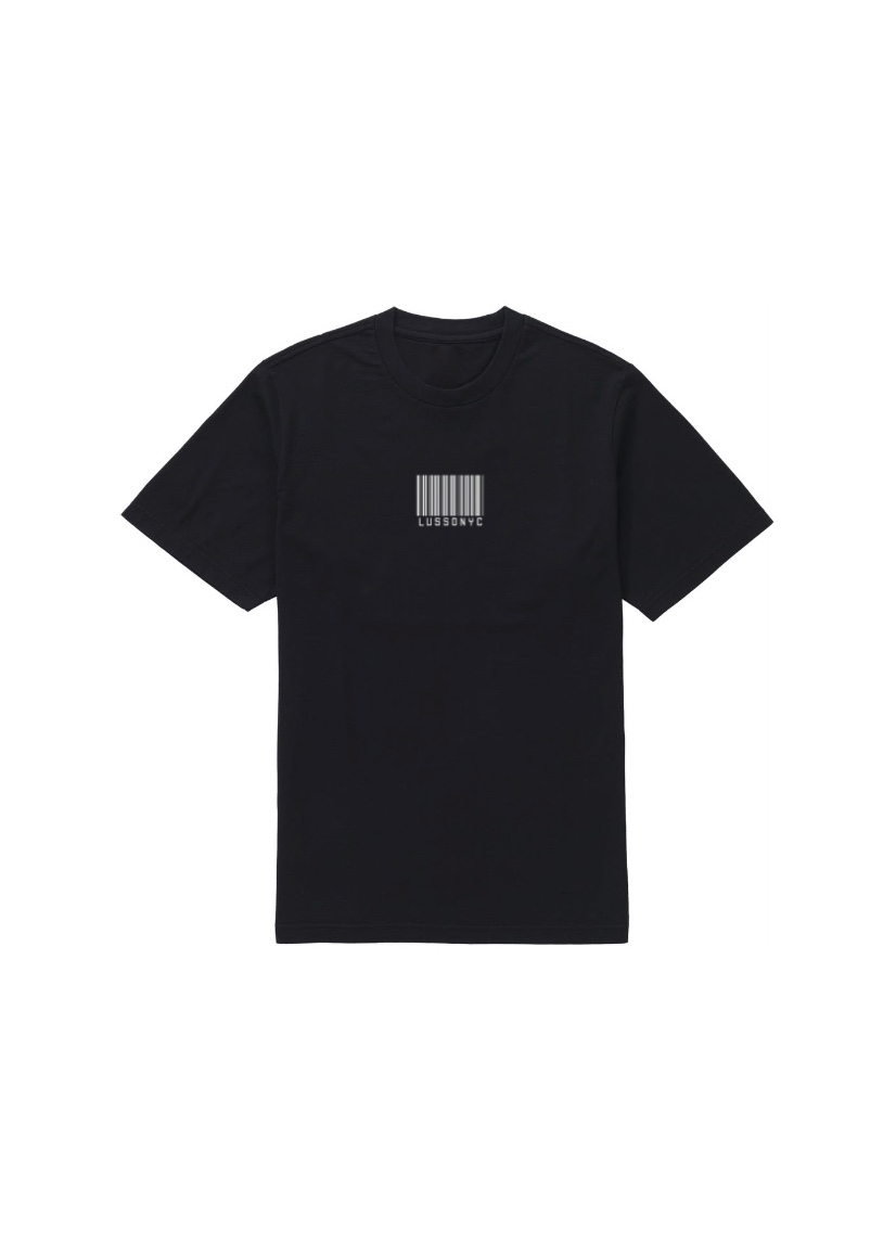 LUSSONYC BARCODE TSHIRT (NERO) – LUSSO SUPPLY