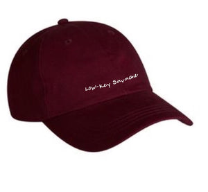 Low-Key Savage Dad Hat (Merlot)