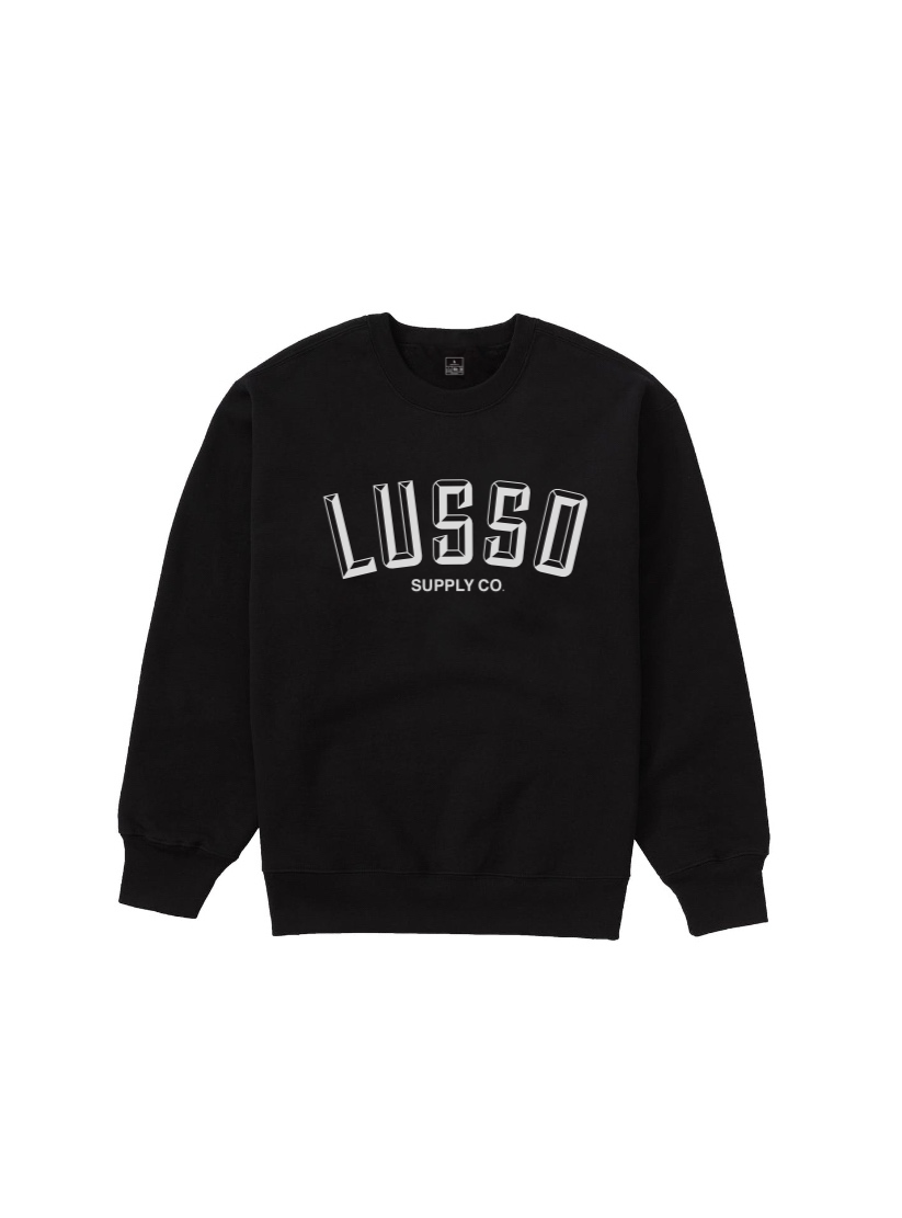 LUSSO 3DBLOCK CREWNECK SWEATSHIRT (NERO)