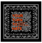 YOUR TURN TO HATE / BANDANA (NERO/NEON ARANCIA)