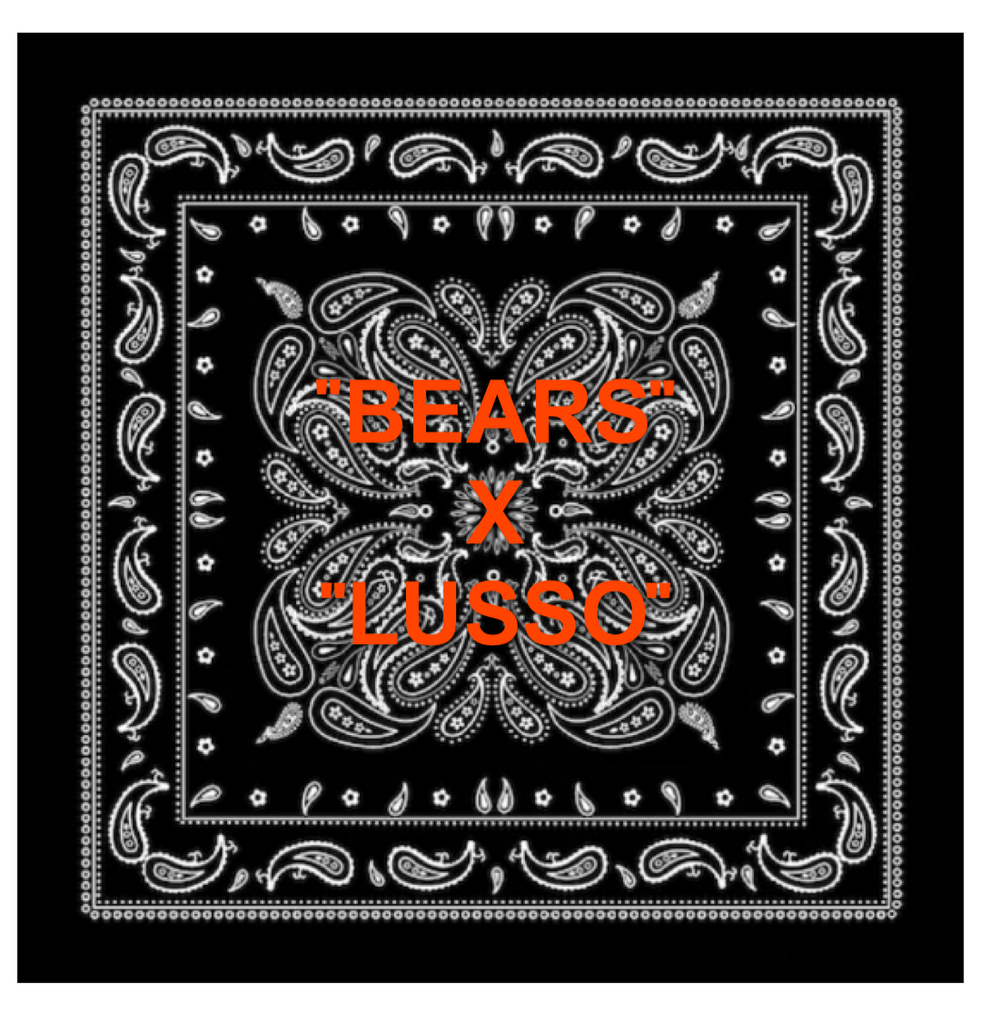 BEARS X LUSSO / BANDANA (NERO/NEON ARANCIA)