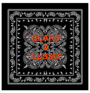 BEARS X LUSSO / BANDANA (NERO/NEON ARANCIA)